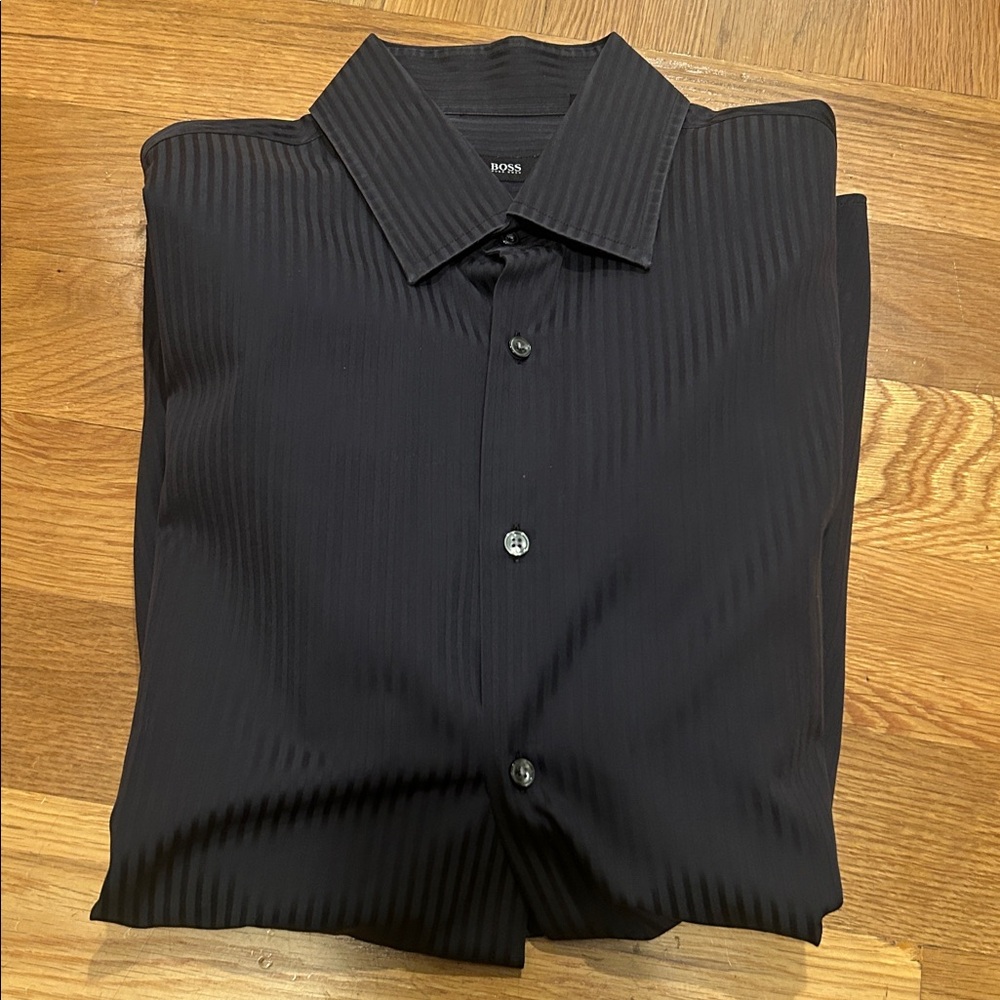 Men's Black Dress Shirt by Hugo Boss